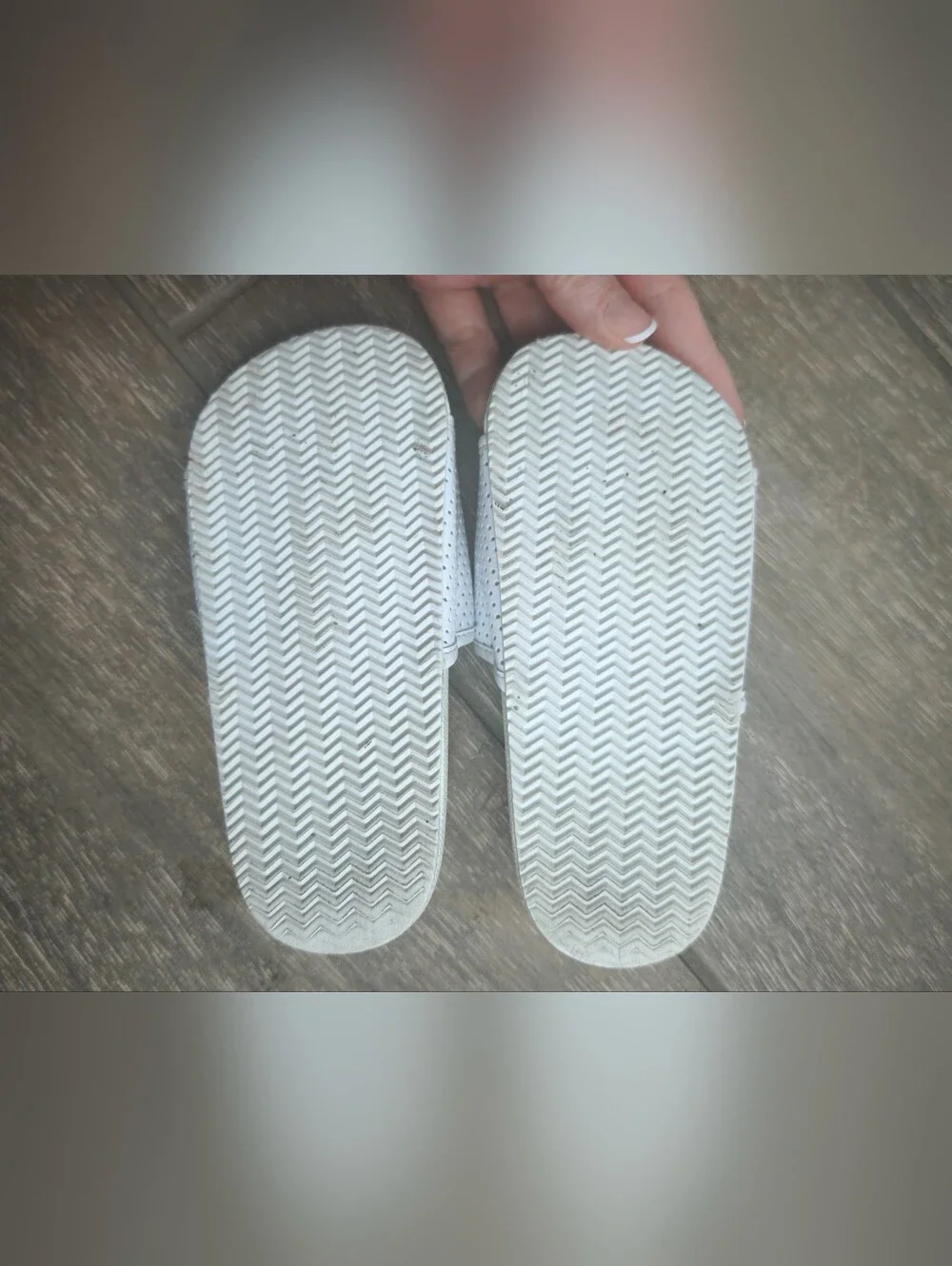 Janie and Jack Girls White Perforated Slide Sandals